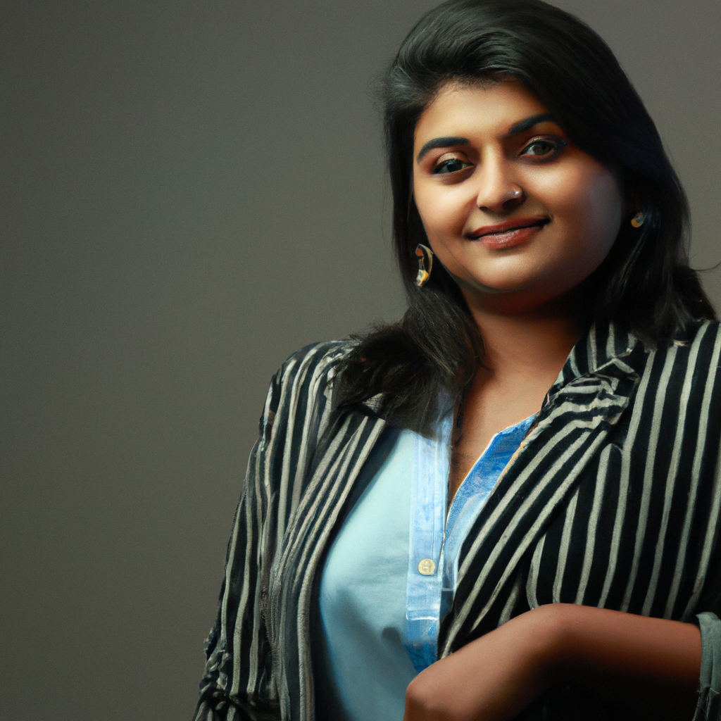 Продуктовый менеджер улыбается в студии